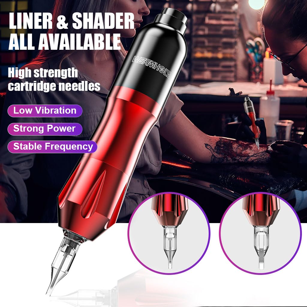 MAYCREATE Tattoo Machine Kit 6-11 V Wireless Tattoo Machine Full Kit Tattoo Pen Includes Rotary Tattoo Liner Pen, Cartridge Needle, Transfer Paper, Practice Skin, Tattoo Accessories MAYCREATE Tattoo Machine Kit 6-11 V Wireless Tattoo Machine Full Kit Tattoo Pen Includes Rotary Tattoo Liner Pen, Cartridge Needle, Transfer Paper, Practice Skin, Tattoo Accessories